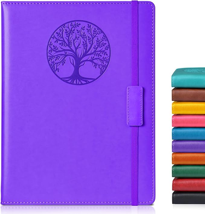 Lined Journal Notebook for Women Men,256 Pages B5 Large Hardcover Leather Journals for Writing,Travel,Business,Work,School,College Ruled Notebooks for Note Taking,Diary Notepad 7.8"×10.2"