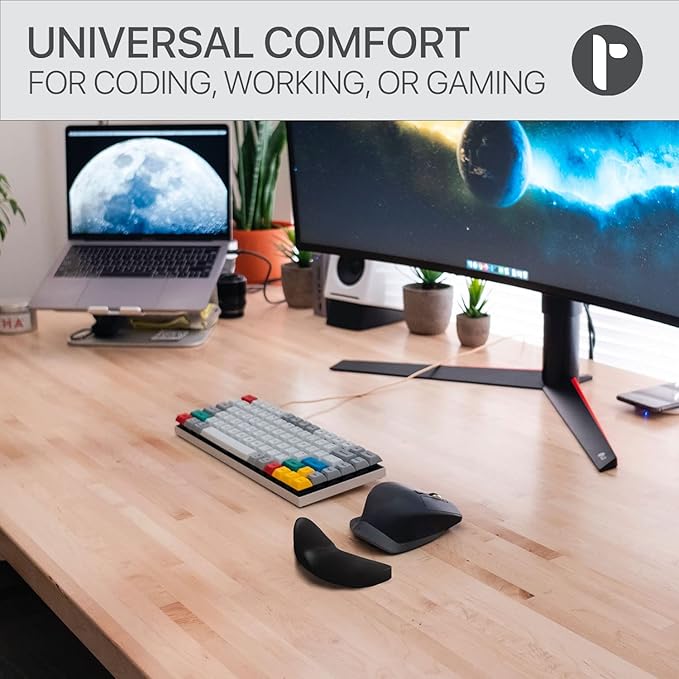 Glider V3 2025 - Ergonomic Gliding Palm Rest, Wrist Rest for Mouse, Sliding Wrist Pad That Moves with Your Mouse, Physician Designed for Carpal Tunnel Syndrome, Lightweight Wrist Rest