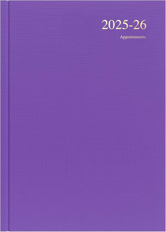 Collins 'Essentials' 12 Month Mid/Academic Year Planner, July 2025-July 2026 - ESSA41M.55-2526- Day-to-Page Appointments Diary, A4 Hard Cover, Purple