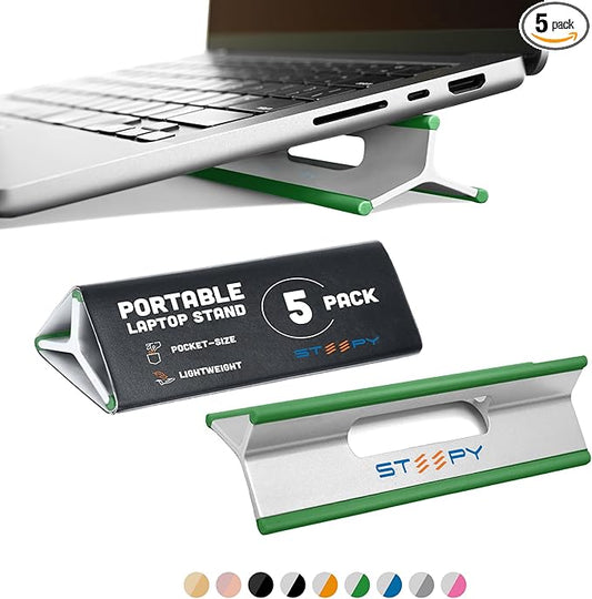 Steepy Adjustable Laptop Stand for Desk - 3 Heights Computer Stand - Laptop Riser for Desk