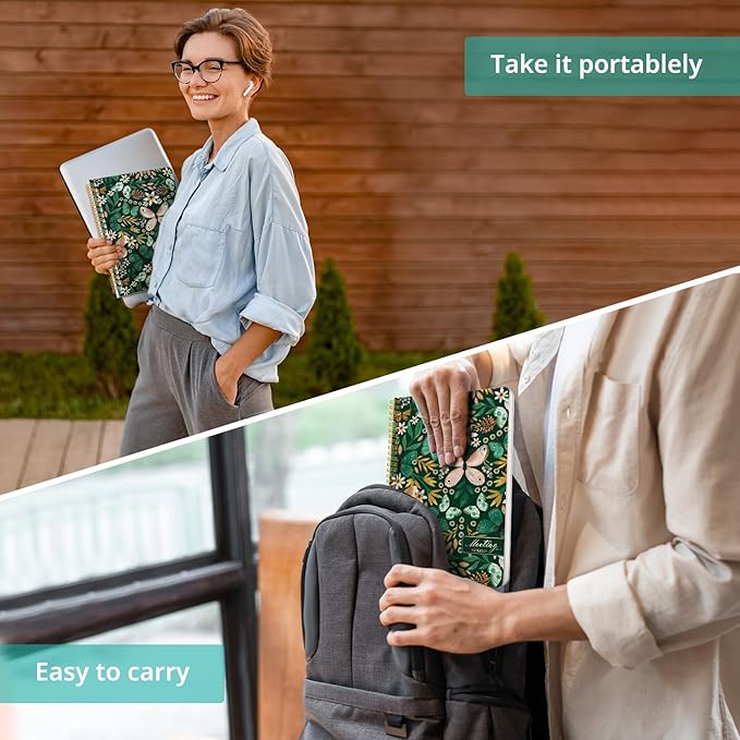 Meeting Notebook for Work Organization, Aesthetic Meeting Minutes Notebook for Work, Event Project Agenda Planner Organizer, Perfect for Office School Business Supplies, 6.9" X 9.7" - Butterfly