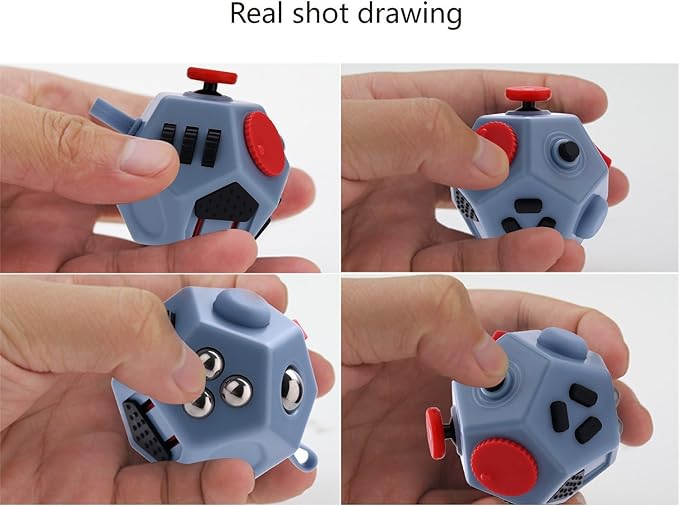 Small Fidget Toys Relief Stress,Anxiety,Depression Anti,Calming,Focus for Kids Adults with ADHD, Autism and Special Needs (Grey)