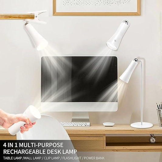 Wireless Desk Lamp LED Cordless Table Lamp for Home Office Eye-Caring Light,3 Color Modes,4-in-1 Magnetic Lamp,Touch Control Desk lamp for Reading