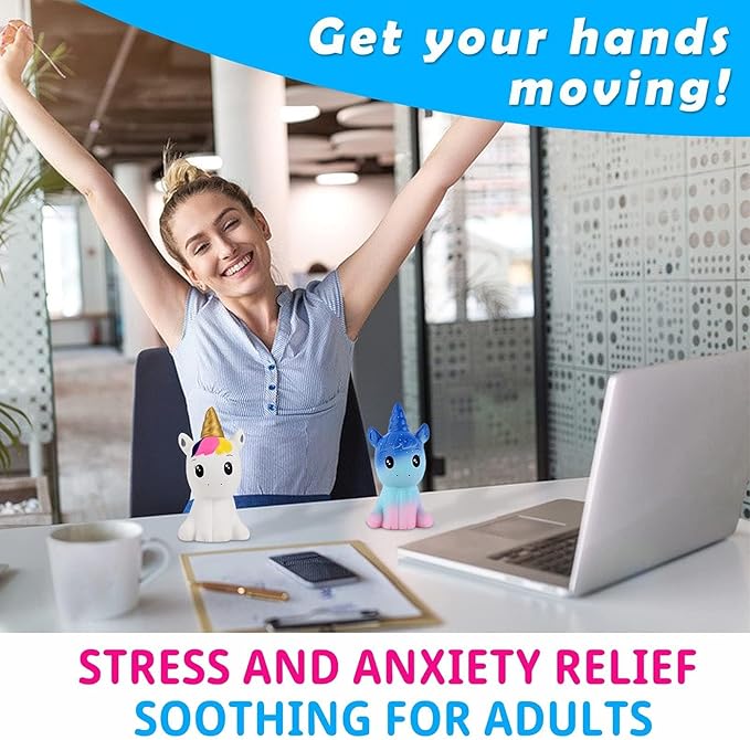 Anboor 4.9 Inches Squishies Unicorn Galaxy Kawaii Soft Slow Rising Scented Animal Squishies Stress Relief Kids Toys (Galaxy)