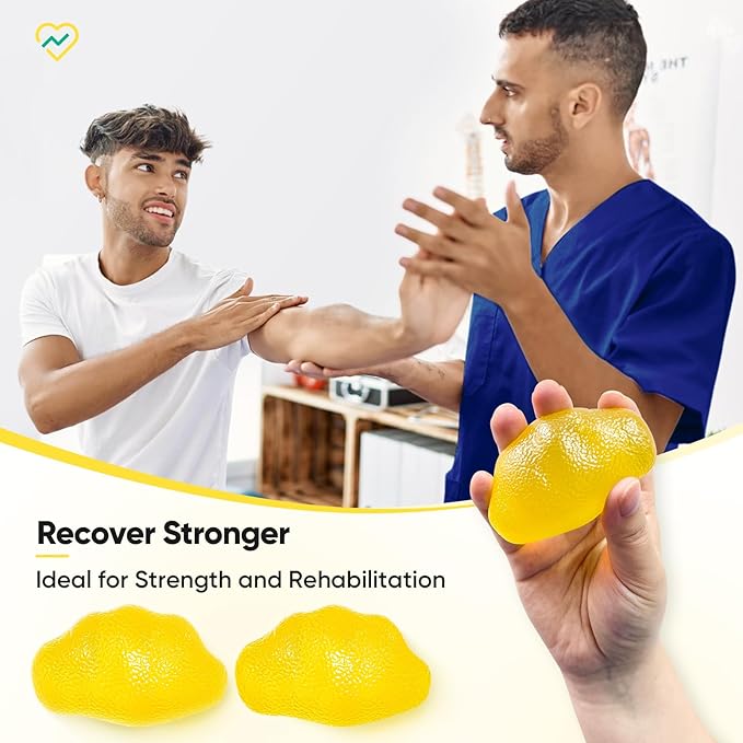 FitBeast Stress Balls for Adults, Hand Exercise Balls 6 Pack, Stress Relief & Grip Strength Trainer, Squishy Balls & Squeeze Balls for Arthritis, Carpal Tunnel, Hand Therapy with 3 Resistance Levels