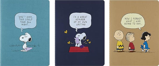 Moleskine Limited Edition Peanuts Set of 3 Cahier Journals, Soft Cover, XL (7.5" x 9.75"), Ruled, Multicolor, 120 pages