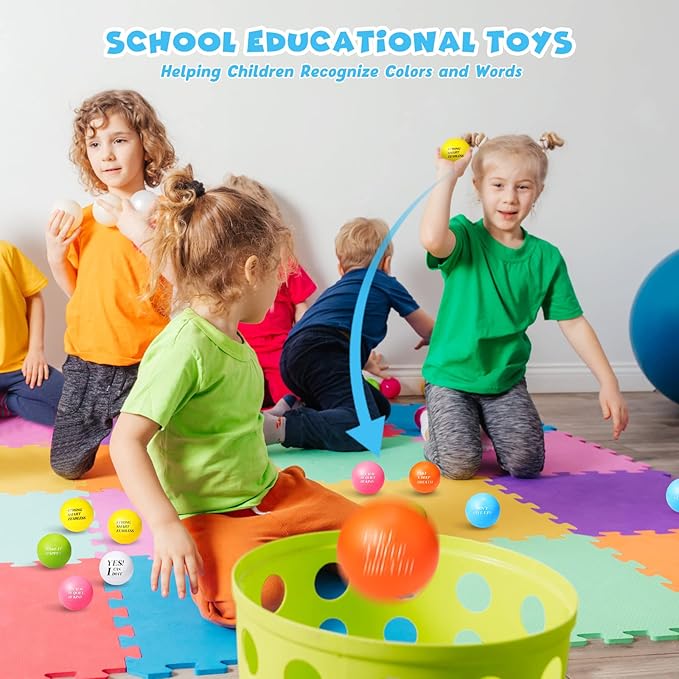 Jerify 72 Pcs Motivational Stress Balls Bulk Inspirational Stress Balls Colorful Foam for Adults Hand Exercise Small Therapy Fidget Relief Anxiety Toys for Coworkers Gifts Fidget