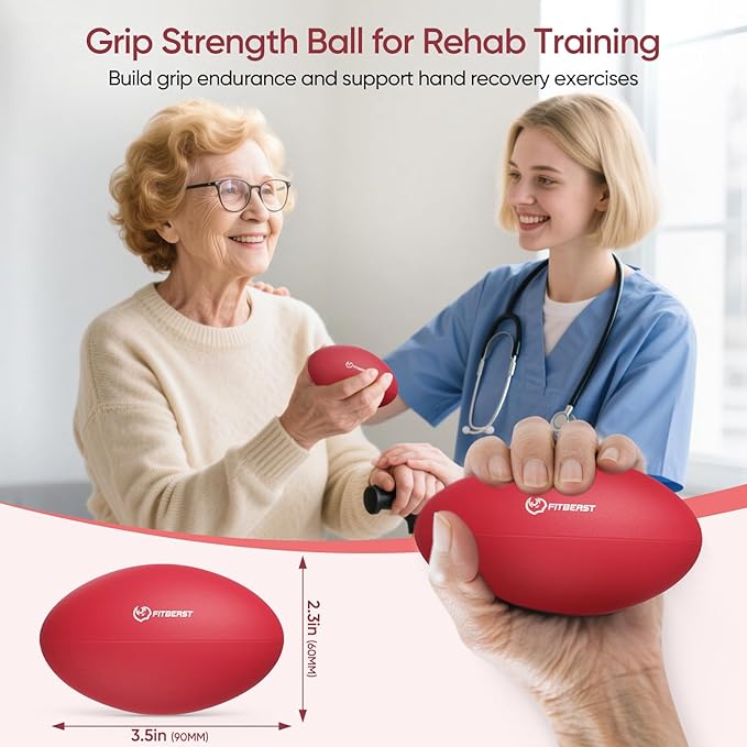 FitBeast Hand Exercise Ball Setโ3 Pack Hand Squeeze Balls for Hand Therapy, Grip Strength, Finger & Wrist Training, Stress Balls for Adults, Ideal for Rehab, Arthritis, Carpal Tunnel