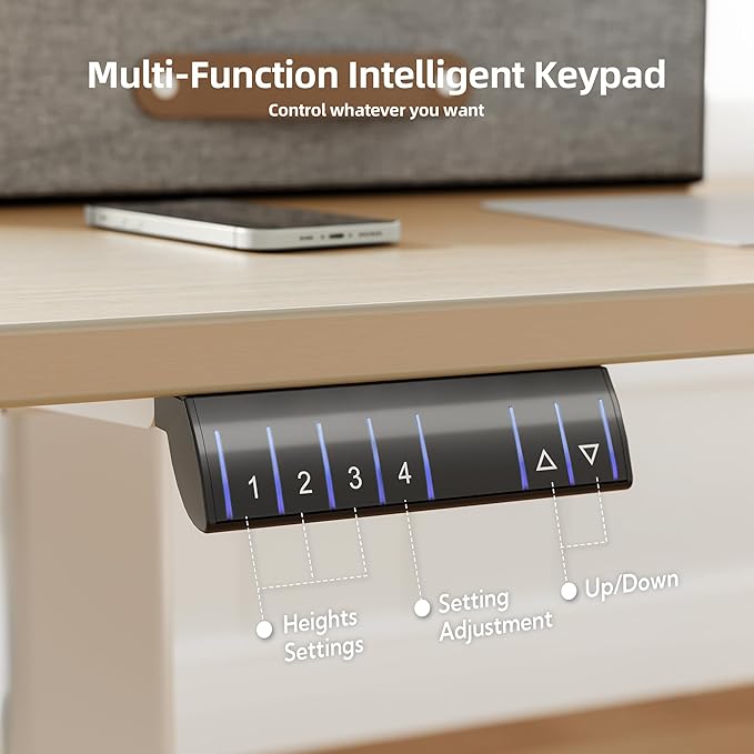 YDN Dual Motor 63" L Shaped Standing Desk with Drawers, Electric Height Adjustable Standing Desk with Monitor Stand & Splice Board, White Frame/Nature Top