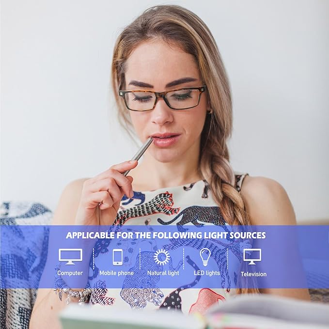 ANYLUV Blue Light Glasses Men Woman, Blue Light Blocking Glasses for Computer Gaming, Eye Strain Relief Eye Protection