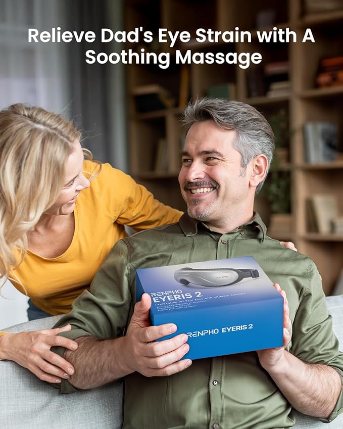 RENPHO Eyeris 2 Eye Massager with Heat and Cooling, Birthday Gifts for Mom Dad Women Men Heated Eye Mask for Reduce Strain Improve Sleep