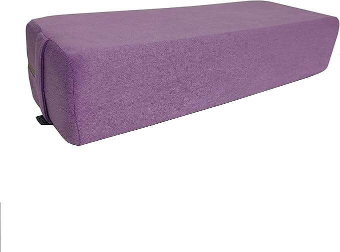 NGT new guide steps Yoga Bolster Pillow for Meditation and Support - Rectangular Yoga Cushion Foam Wedges Washable Suede Pillowcase for Men and Women with Carry Handles.…