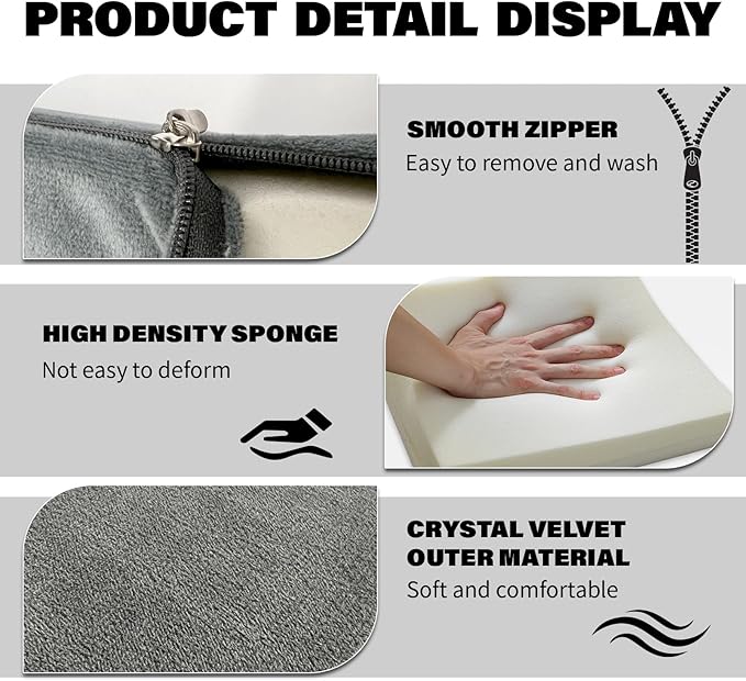 Adjustable Foot Rest Under Desk with 3 Adjustable Heights & High-Density Foam – Ergonomic Footrest for Office, Home, Travel & Airplane, Removable Washable Cover for Back Pain Relief & Posture Support