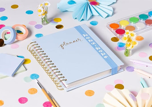 2025-2026 Eccolo Spiral Agenda Planner, Allure Elastic, Weekly & Monthly Pages, 18 Months, Sticker Sheets, Inspirational Quotes (7.75 x 8.75, July 2025 - Dec 2026)