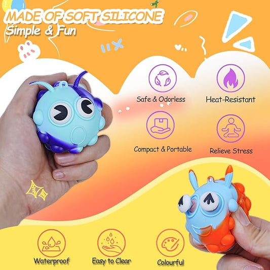 24 Pack Pop Fidget Toys Bulk 3D Stress Ball Toy, Party Favors for Birthday, Sensory Toys Bulk Squeeze Toys, Stress Relief, Easter Basket Stuffers, Classroom Prizes Stocking Stuffers for Adults Toddler