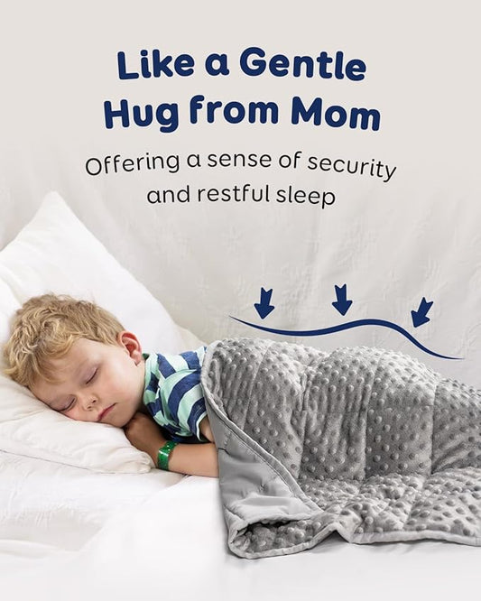 Kivik Weighted Lap Pad, Minky Dots Small Weighted Blanket 2lbs, 20"x30", Ultra-Soft Weighted Throw Blankets, All-Season Cozy Breathable Mini Lap Blanket for Calming and Better Sleep, Washable, Grey