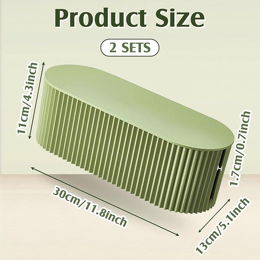 Marsui 2 Pcs Cable Management Box Cord Hider Organizer with 46 Pcs Cable Management Kit Wire Box for Power Strips Surge Protectors Desk TV Computer Wires Home Office(Grayish Green)