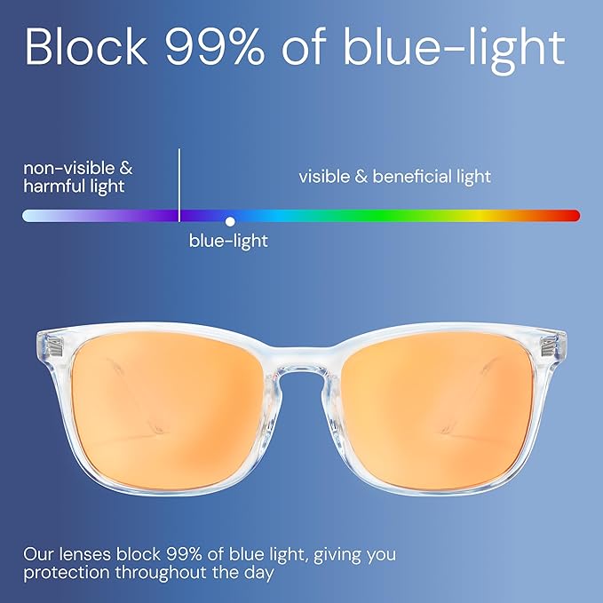 DreamGaze 99.9% Blue Light Blocking Glasses for Better Sleep - Anti Blue Light Glasses Men - Premium Computer Gaming Glasses