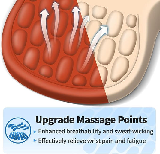 Ergonomic Mouse Pad with Wrist Rest Support, Mousepad with Comfortable Memory Foam Wrist Rest and Non-Slip PU Base for Pain Relief, Computer, Laptop, Office, Home (Blocks)