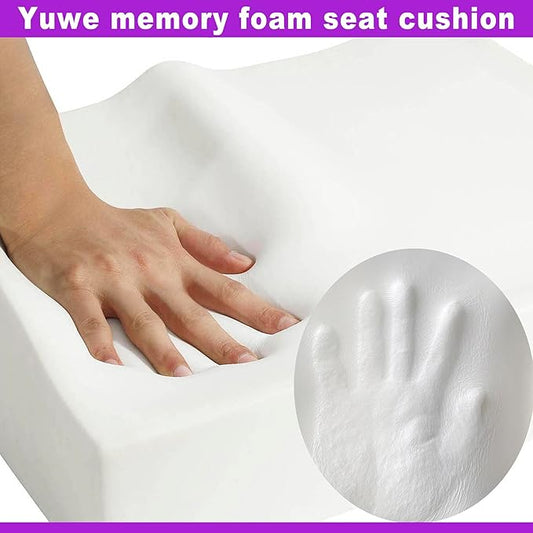 Yuwe Extra Large Seat Cushion - Memory Foam Seat Cushion, Office Chair Cushion, Ergonomic Chair, Car Seat Cushion Sciatica & Tailbone Pain Relief Cushion