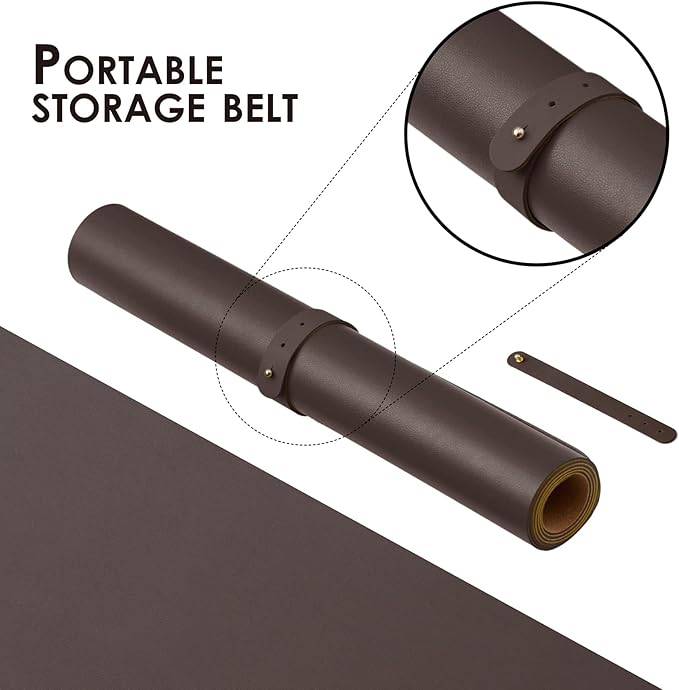 Cork Desk Mat - Dual-Sided Desk Pad for Office and Home - Desk Organization and Accessories - Ideal for Large Mouse Pad and Desk Mats on Top of Desks(Coffee,31.5"x 15.7")