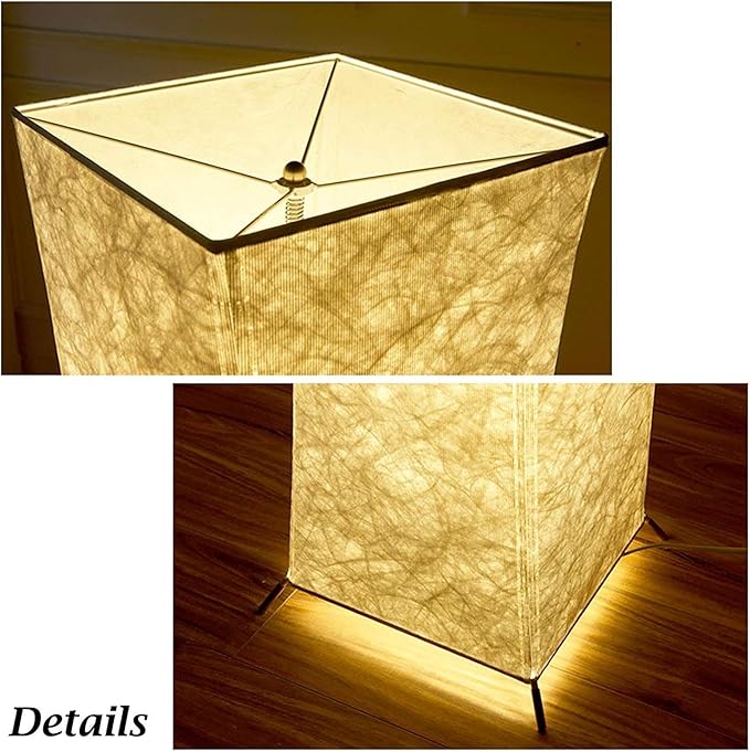 LEONC Floor Lamp with Remote, Tuya Smart 9W×2 Bulbs Included, 61" Smart Modern Floor Lamp with Alexa, Music Sync and 16 Million DIY Colors, RGB Color Changing Standing Lamp for Bedroom Living Room