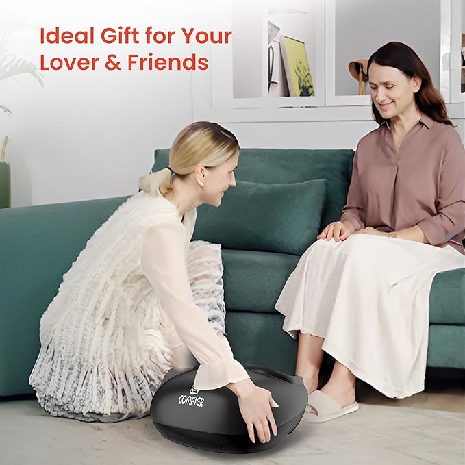 COMFIER Shiatsu Foot Massager with Heat, Kneading Rolling,Vibration, Compression,Remote Control,Foot Massage for Neuropathy,Plantar Fasciitis,Gift for Men Size 13“