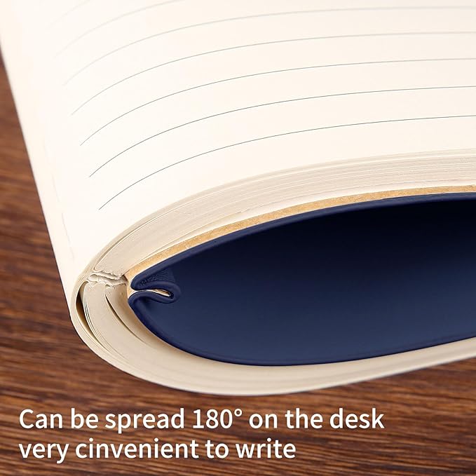 Lined Journal Notebook for Work College Ruled Note Book 7.2"x9.6" B5 PU Leather Daily Journaling 160 Pages for Women Men Writing Home School Supplies Business