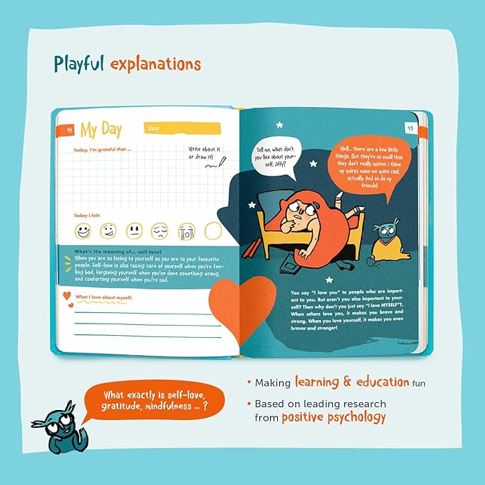 6-Minute Kids Diary – Journal for Kids 6-12 to Develop a Happy Self Mindfulness and Positive Habits – Kids Gratitude Journal for Girls & Boys