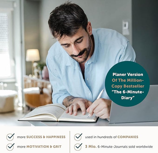 6-Minute Diary Success Daily Journal - The #1 Manifestation Journal for More Motivation & Success - Undated Organizer Planer 2024/2025 - More Focus & Mindfulness w/Guided Self-Help Journal