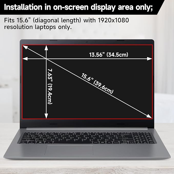 2 Pack Laptop Privacy Screen 15.6 Inch (1920x1080) Display, Anti Blue Light Glare Anti Scratch Computer Privacy Shield for 15.6" Hp Lenovo Dell Acer Asus Samsung Portable Monitor