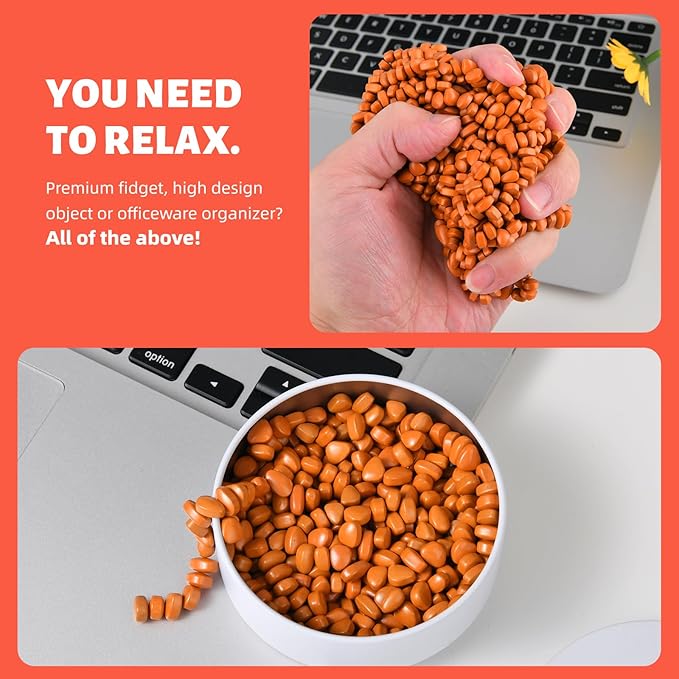 Fidget Toys Adults,Sensory Stones,300+ Smooth Ferrite Rocks,Executive Desk Toy|Stress Relief Sensory Toy|Fidgets Toys|Adults Gifts, Holiday Stocking Stuffer