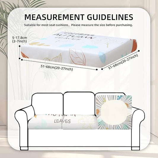 8Pcs Stretch Patio Cushion Covers,for Outdoor Couch Cushion Covers Replacement,Outdoor Sofa Covers Patio Slipcovers Couch Cover,Washable Furniture Cover (Maple, Cover Only)