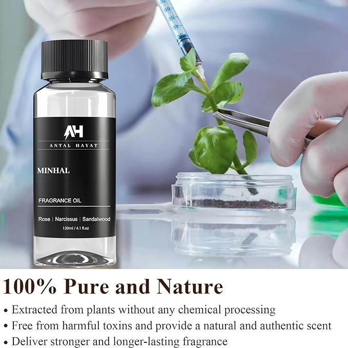 Minhal Diffuser Oil 120ml β Hotel Collection Scent β Inspired by Iris de Nuit Perfume β Rose, Narcissus, Patchouli β Luxury Essential Oil for Home β Fragrance Oil for Waterless Diffusers