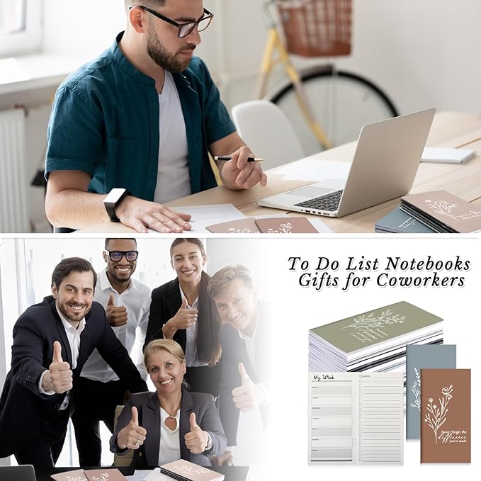 Qilery 30 Pcs Open House Gifts Bulk Habit Tracker Planner Bulk 2025 Pocket Calendars to Do List Weekly Goals Notepads for Employee Appreciation Housekeeping Teacher Welcome Gifts(Encouragement)