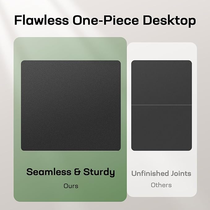 Marsail 63 x 30 Electric Standing Desk with One-Piece Desktop, Sit Stand Desk with Thickened Tabletop, Height Adjustable Stand Up Desk with Cable Management for Home Office(Frame+Desktop, 2 Packages)