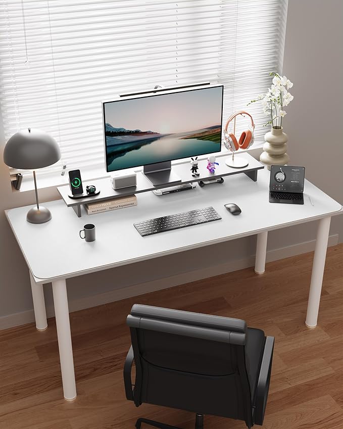 YSAGi Double-Sided Desk Pad, Leather Desk Mat, Eco Cork Desk Pad Protector,Large Mouse Pad,Waterproof Desk Blotter for Office/Home (Off-White+Cork, 47.2" x 23.6")