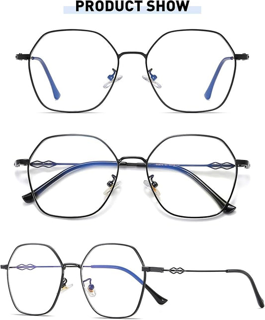 DUCO Small Round Blue Light Glasses For Women Men Blue Ray Blocking Glasses 8215