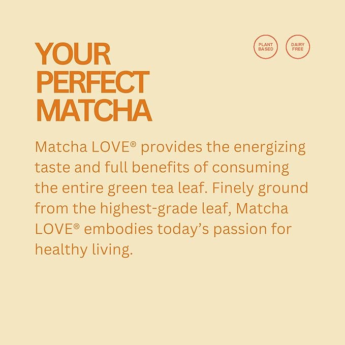 matcha LOVE Ginger Matcha + Green Tea, Unsweetened, 8 Ounce (Pack of 12)