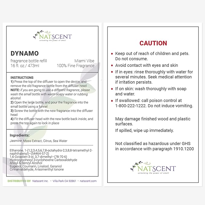 Miami Vibe Essential Oils for Diffusers for Home, Nature-derived Essential Oils, Long-Lasting & Family-Friendly Diffuser Oils Scents, IFRA Certified, Cold Air & Ultrasonic - 16 oz