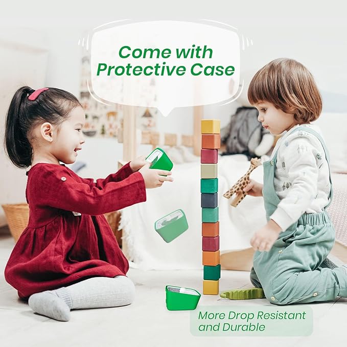 Yunbaoit Visual Timer with Protective Case, Dinosaur Disk 60 Minute Countdown Timer for Kids and Adults, Silent Time Management Tool(Green Dinosaur)