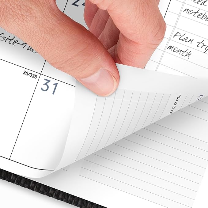 AT-A-GLANCE 2026 Appointment Book Planner, Weekly & Monthly, 8.25" x 11", Large, Half-Hourly, Contemporary, Charcoal (70950X4526)