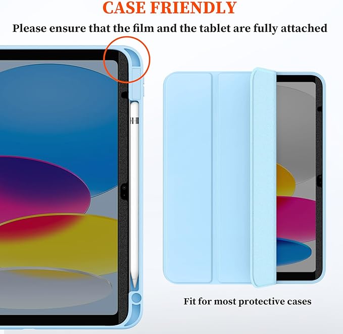Upgraded 360° Magnetic Privacy Screen Protector for iPad 10th generation (2022) / 11th generation (2025) (Landscape+Portrait Privacy), Removable 4-Way Anti Spy Screen Film, Anti Glare Blue Light Filter, High Sensitive Bubble Free Screen