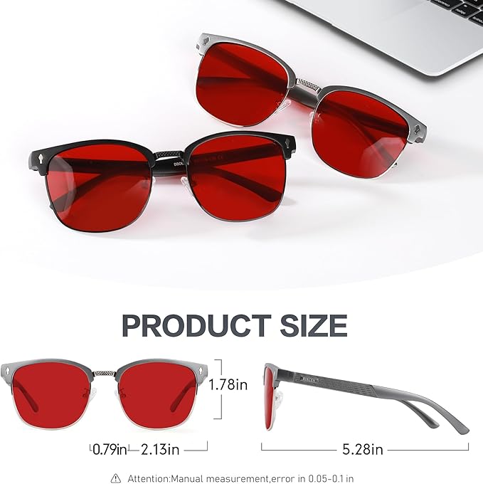 BIRCEN Blue Light Blocking Glasses: Al-Mg Metal Bluelight Computer Clear Glasses for Men Women Anti Eyestrain Office Home