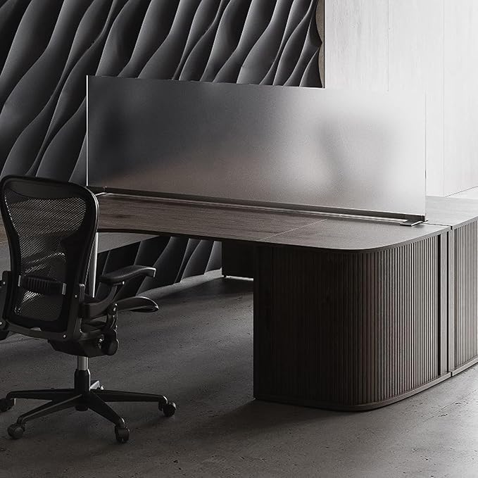 OBEX Acrylic Free Standing Screen, Divider for Desk Privacy Home & Office Partitions for Table Top Workstation, Portable Cubicle Panel for Work, 24" x 24", Frosted