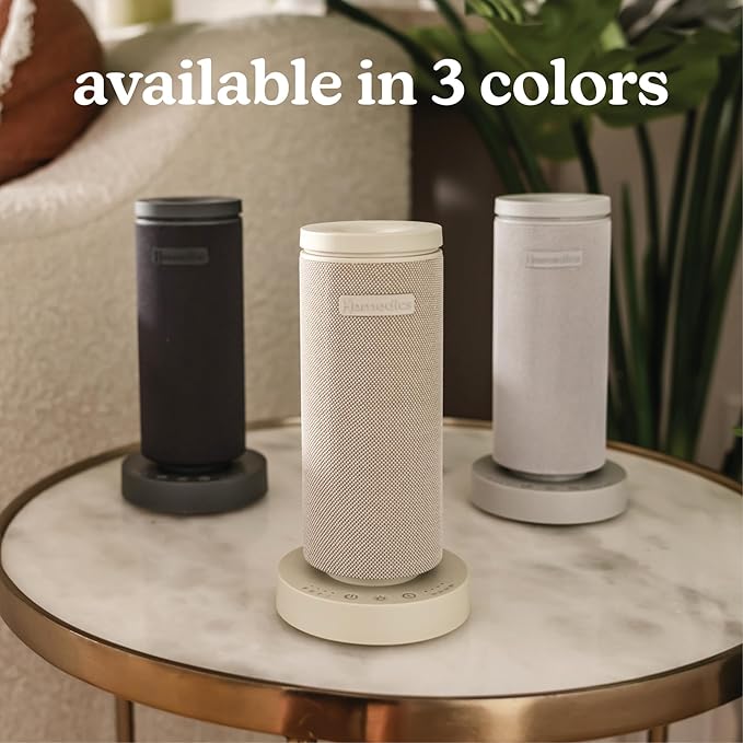 Homedics SereneScent Mini Fabric Rechargeable Waterless Diffuser, Cordless Aromatherapy Device, Use with SereneScent Oil 15ml (Sold Separately), Adjustable Mist Intensity & Ambient Light, Beige