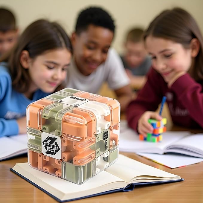 Large 3D Puzzle Maze Cube - Engaging Brain Teaser Toy, High Difficulty 3D Maze Cube & Ball, Stress Relief & Logic Development Puzzle, Spatial Awareness Brain Training Toy Educational Gift (2 PCS)