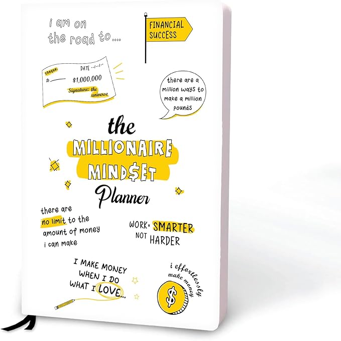 Momentum - Daily, Weekly, Monthly Productivity Planner Kit | Doodle Cover Undated A5 Size | 192 Pages Journal + Motivational Stickers & Post Card | 4 Months | Planner For Office