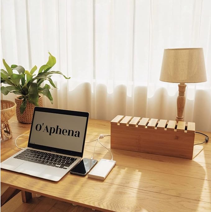 Multiple Charging Station Rack with Cable Box Organizer Cable Management Box to Hide Desktop Cables and Floor Cables, Power Cord Management Box for Cord Management