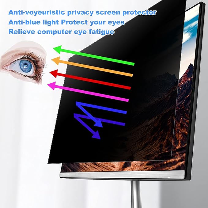 19 Inch Computer Privacy Screen for 5:4 Computer Monitor,Removable Hanging Type Anti Spy Screen Privacy Shield,Block Blue Light Glare to Protect Your Eyes,WxH:15.39X12.59In